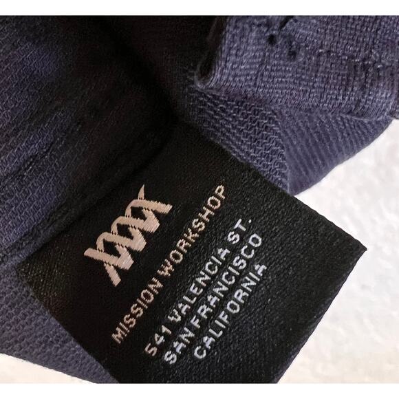 Mission Workshop Mens Large Blue Button Shirt USA Workwear Cotton Long Sleeve - Picture 6 of 7